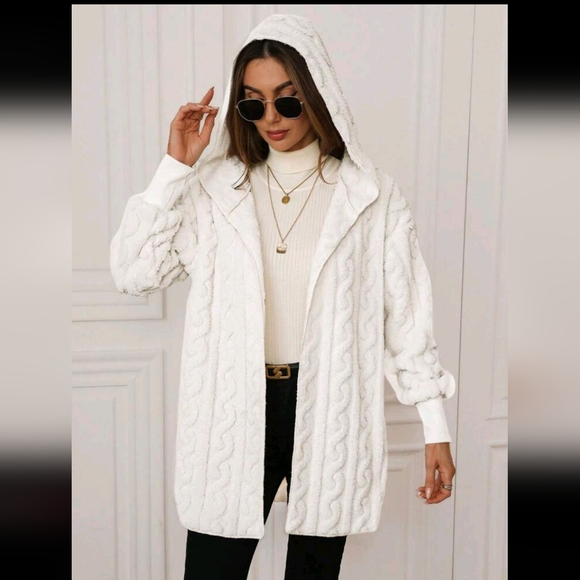 Women's Regular Casual Hoodie Jacket With Ribbed Cuffs, Comfy Texture - Picture 3 of 4